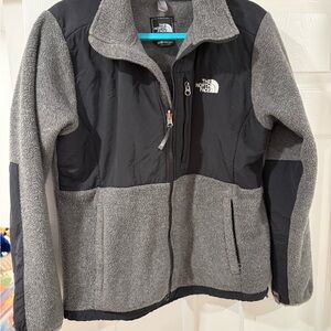 The North Face Black and Gray Fleece Denali Jacket